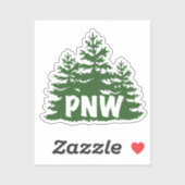 PNW-bomen Sticker (Vel)