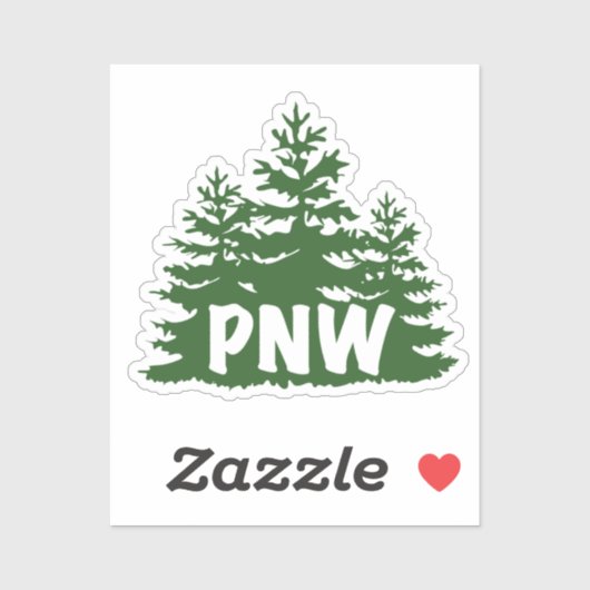 PNW-bomen Sticker (Vel)