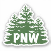PNW-bomen Sticker (Voorkant)