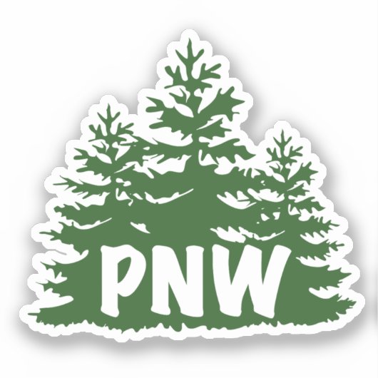 PNW-bomen Sticker (Voorkant)