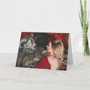 PNW Krampus Folded Holiday Card Feestdagen Kaart