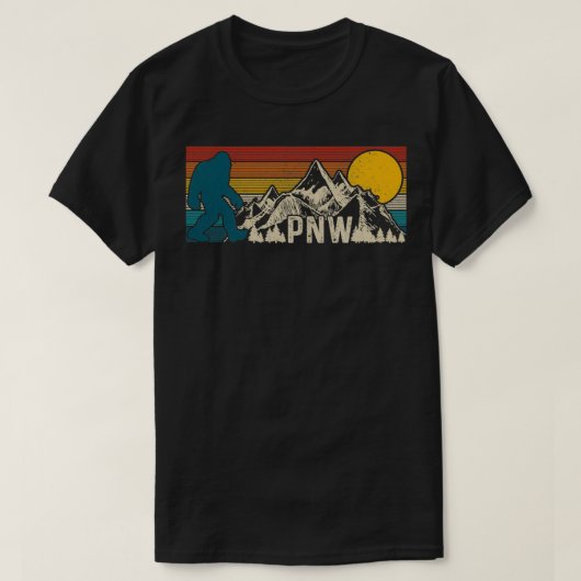 PNW Pacific Northwest Bigfoot Natuur Outdo T-shirt (Design voorkant)