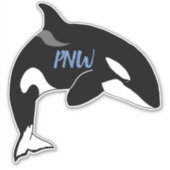 PNW Pacific Northwest Killer Whale Orca Sticker (Voorkant)