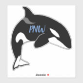 PNW Pacific Northwest Killer Whale Orca Sticker (Vel)