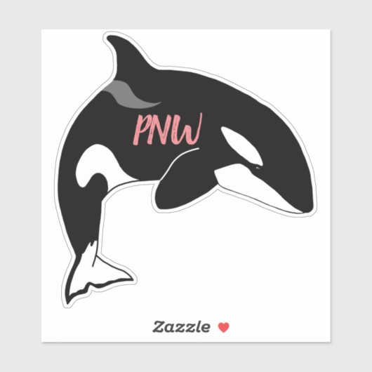PNW Pacific Northwest Killer Whale Orca Sticker (Vel)