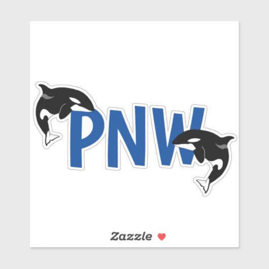 PNW Pacific Northwest Killer Whale Orca Sticker (Vel)