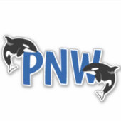 PNW Pacific Northwest Killer Whale Orca Sticker (Voorkant)