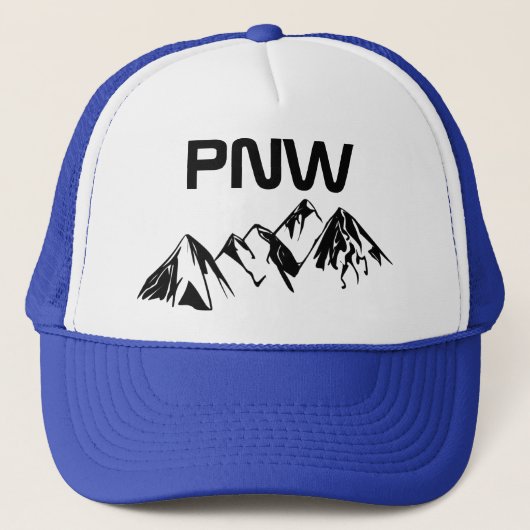 PNW Trucker Hat Big Font Pet (Voorkant)
