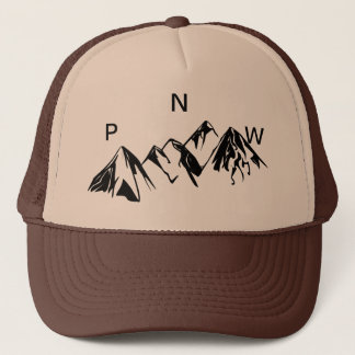 PNW Trucker Hat Off set Lettering Pet