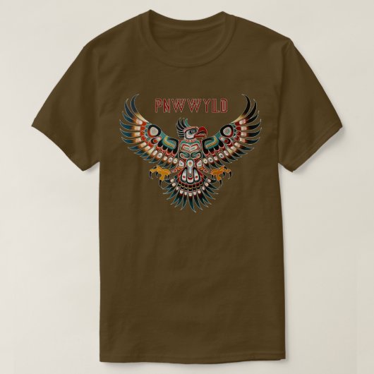 PNW WYLD Thunderbird pacific noordwest tribal nati T-shirt (Design voorkant)