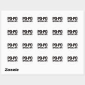 Po-Po Speciale Ops Ronde Sticker (Vel)
