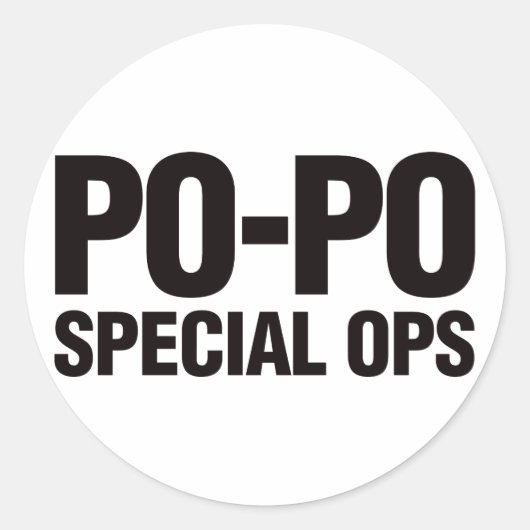 Po-Po Speciale Ops Ronde Sticker (Voorkant)