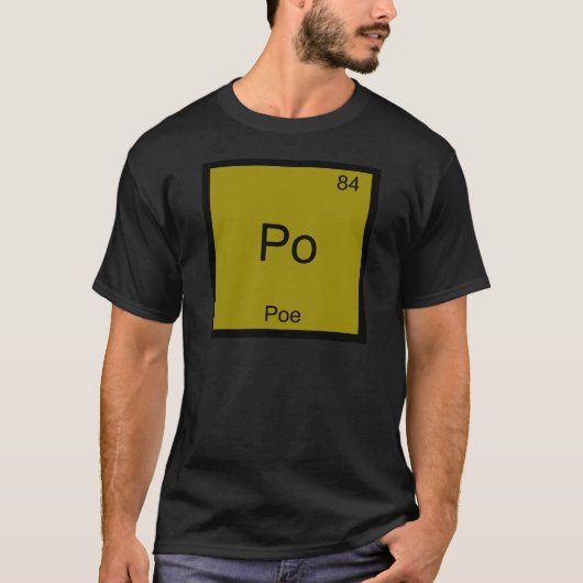 Po - Poe Funny Chemistry Element Symbol T-Shirt (Voorkant)