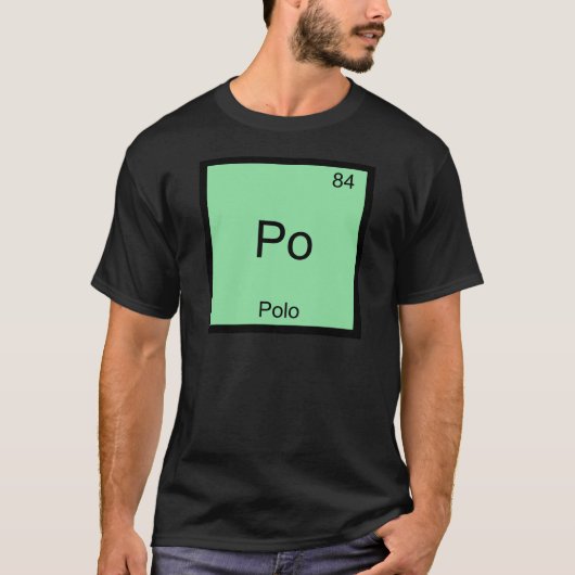 Po - Polo Grappig Chemie Element Symbool T-Shirt (Voorkant)