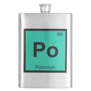 Po - Polonium Chemie Periodiek Systeem Symbool Flacon