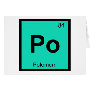 Po - Polonium Chemistry Periodic Table Symbool