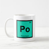 Po - Polonium Chemistry Periodic Table Symbool Koffiemok (Links)