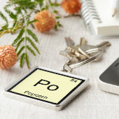 Po - Popcorn Grappig Chemie Element Symbool T-Shir Sleutelhanger (Zijkant)