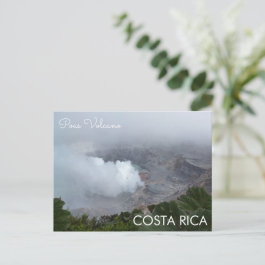 Poas Volcano, Briefkaart Costa Rica (Staand voorkant)