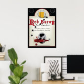 Pob Sign, Red Baron Beer Garden Poster (Thuiskantoor)