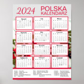 Pobierz Kalendarz | Poolse kalender 2024 Poster (Voorkant)
