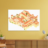 Poblet-klooster. Catalonië Canvas Afdruk (Insitu (Woonkamer))