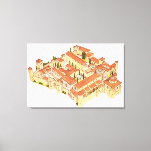 Poblet-klooster. Catalonië Canvas Afdruk (Voorkant)