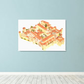 Poblet-klooster. Catalonië Canvas Afdruk (Insitu (Houten vloer))
