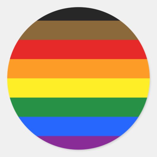 POC Inclusief LGBTQ+ Pride Circle Sticker (Voorkant)