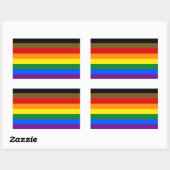 POC Inclusief LGBTQ+ Pride Rectangle Sticker (Vel)