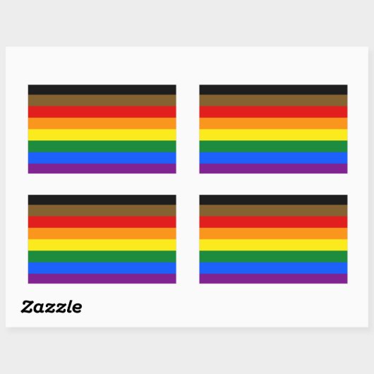 POC Inclusief LGBTQ+ Pride Rectangle Sticker (Vel)