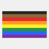 POC Inclusief LGBTQ+ Pride Rectangle Sticker (Voorkant)