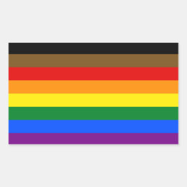 POC Inclusief LGBTQ+ Pride Rectangle Sticker