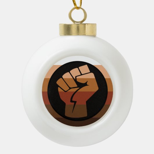 POC Pride-vlag Keramische Bal Ornament (Voorkant)