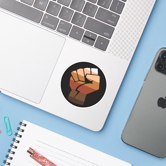 POC STRIPE FLAG STICKER (Laptop met iPhone)