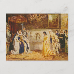Pocahontas aan het hof van koning James Rummels Briefkaart