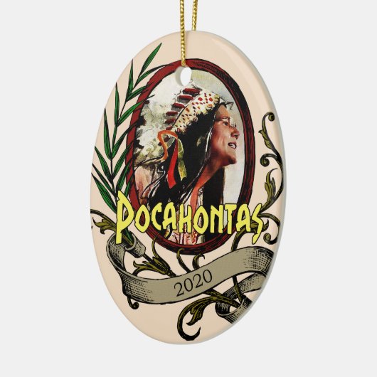 Pocahontas Elizabeth Warren 2020 Keramisch Ornament (Links)