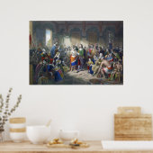 Pocahontas huwelijk met John Rolfe Henry Brueckner Poster (Keuken)