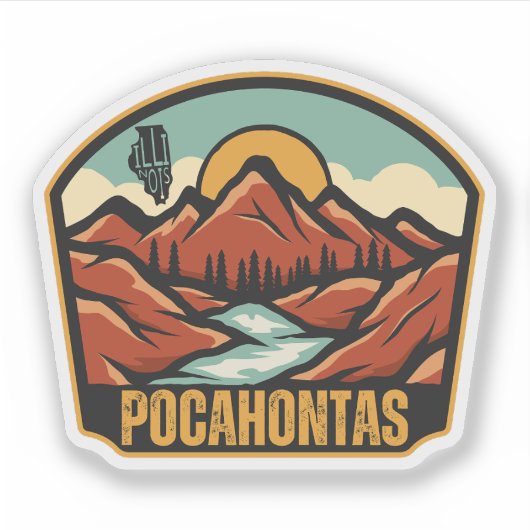 Pocahontas, Illinois Sticker (Voorkant)