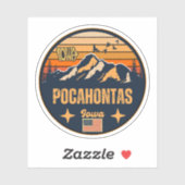 Pocahontas, Iowa Sticker (Vel)