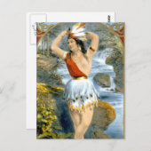 Pocahontas Native American Maiden Vintage Ad Briefkaart (Voorkant / Achterkant)