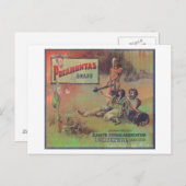 Pocahontas Oranje LabelPorterville, CA Briefkaart (Voorkant / Achterkant)
