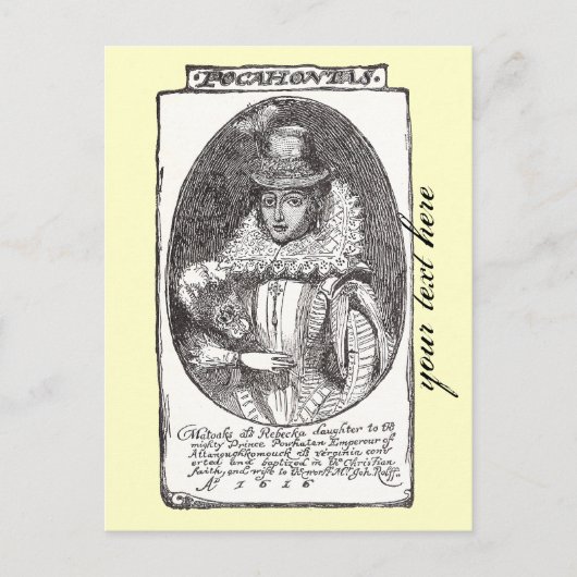 Pocahontas Postkaart (Voorkant)