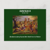 Pocahontas redt kapitein John Smith Briefkaart (Voorkant)