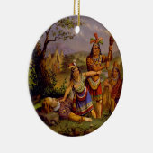 Pocahontas Saving the Life of Kapitein John Smith Keramisch Ornament (Rechts)