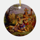 Pocahontas Saving the Life of Kapitein John Smith Keramisch Ornament (Voorkant)