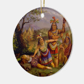 Pocahontas Saving the Life of Kapitein John Smith Keramisch Ornament (Links)