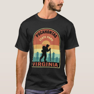 Pocahontas State Park Virginia Retro Wandelen naar T-shirt