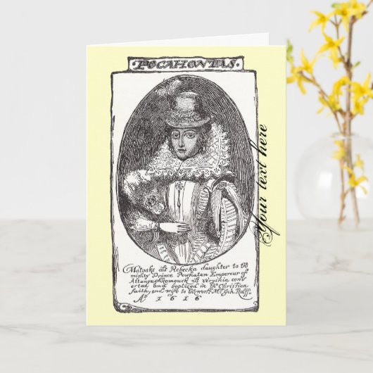 Pocahontas-Wenskaart Kaart (Gele Bloem)
