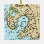 Pocasset MA Nautical Chart Keramisch Ornament (Voorkant)